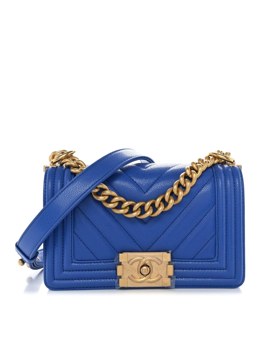 Chanel Caviar Chevron Quilted Small Boy #373372C35B